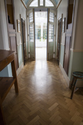 Reclaimed Flooring - English Oak Parquet - hallway