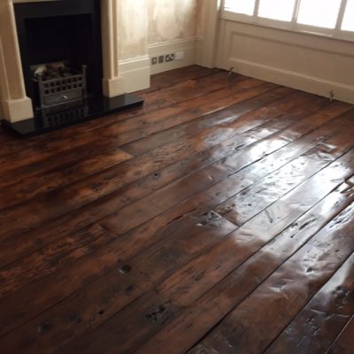 Reclaimed Flooring - Canterbury Oak Boards - dark wood