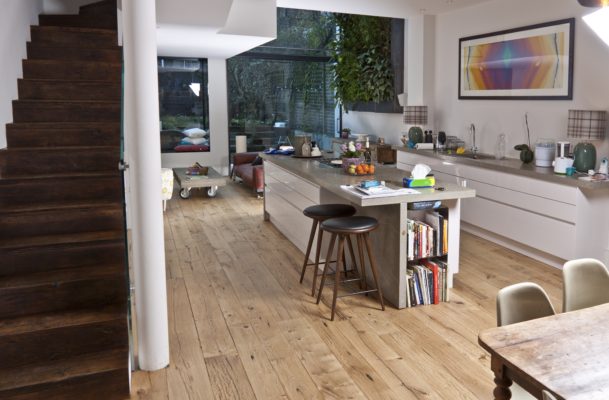 Reclaimed Flooring - Marseilles Oak Boards - Installed
