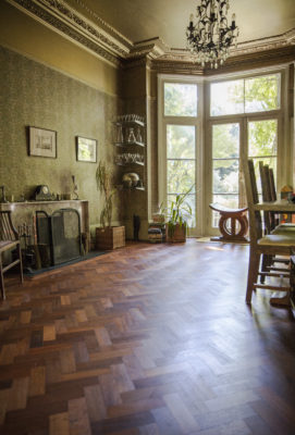 Reclaimed Flooring - Burmese Teak - living room