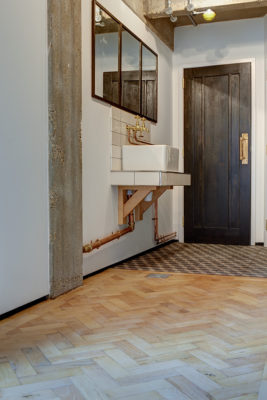Reclaimed Flooring - English Beech Parquet - Installed